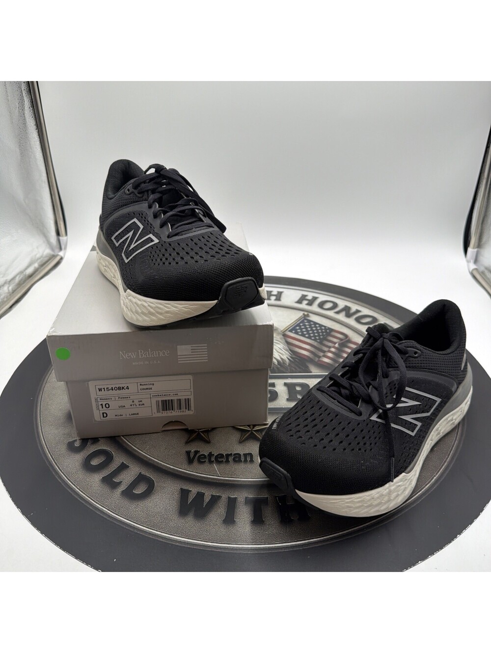 New Balance Fresh Foam X 1540v4 Shoes Womens Size 10 D Wide Black White Running